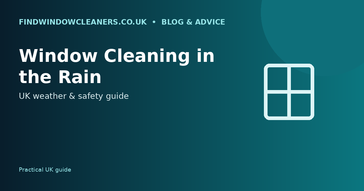 Can Window Cleaners Work in the Rain?