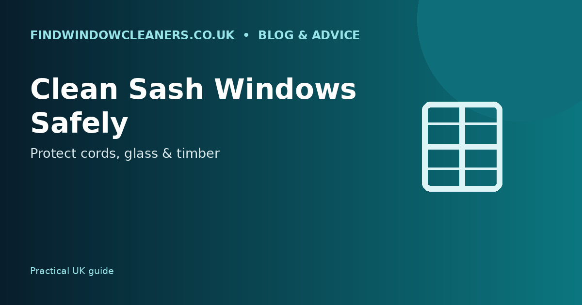How to Clean Sash Windows Without Breaking the Cords